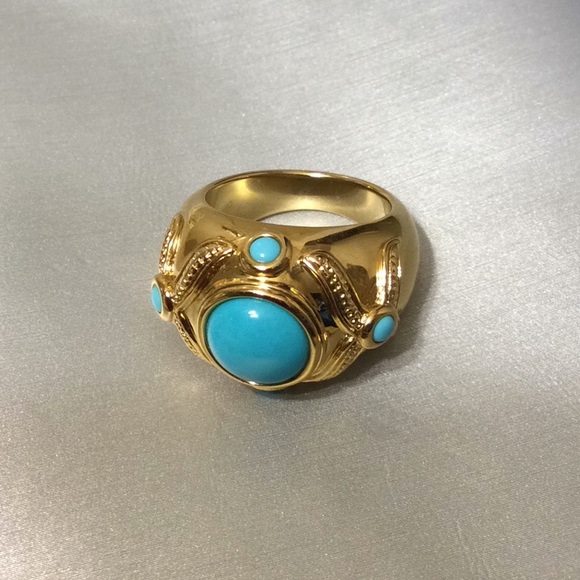 14 kt. Gold Jewelry - 😍14 Kt Gold Gorgeous Turquoise Ring😍